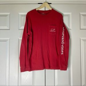 Vineyard Vines Shirt Men’s Long Sleeve Maroon